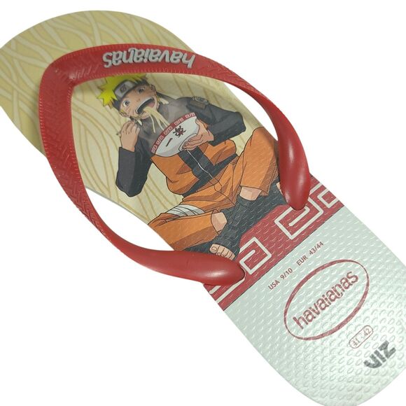 Havaianas Top Naruto Stee Grey Flip Flops Sandals US Sz 9 - 10 EU Sz 43 - 44 EUC - Picture 1 of 13